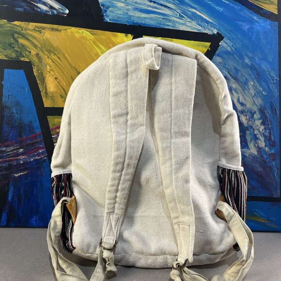 Large Himalayan Hemp Backpack with Laptop sleeve(Tie-Dye) - Picture 3 of 5